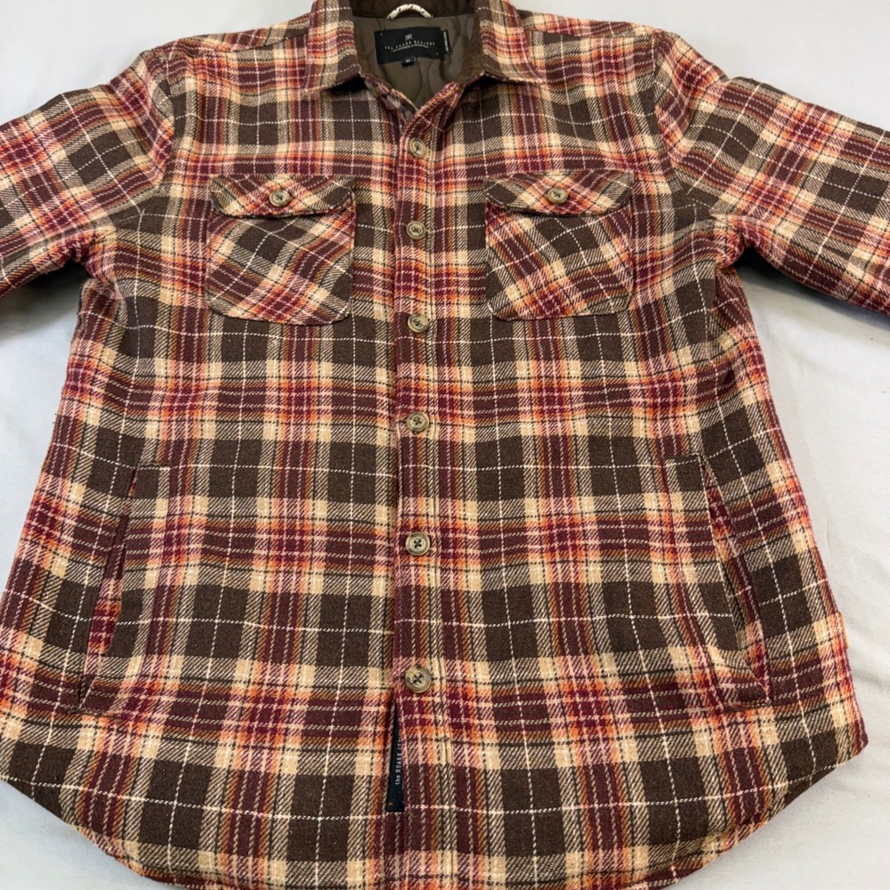 Roark Revival Jamie Thomas Capsule Plaid‎ Quilted Flannel Shirt Jacket Mens M